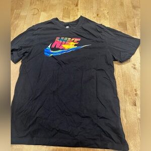 Nike Black Tee with White Logo
